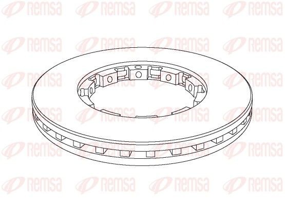 1143.20 REMSA Front Axle, Rear Axle, 432x45mm, Vented Ø: 432mm, Brake Disc Thickness: 45mm Brake rotor NCA1143.20 buy