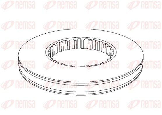 1146.10 REMSA Front Axle, 434x45mm, solid Ø: 434mm, Brake Disc Thickness: 45mm Brake rotor NCA1146.10 buy