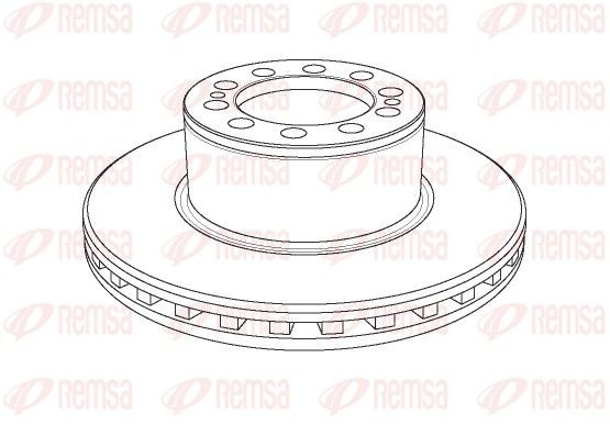 REMSA NCA1157.20 Brake disc Front Axle, Rear Axle, 430x45mm, 10, 10x21x168, Vented