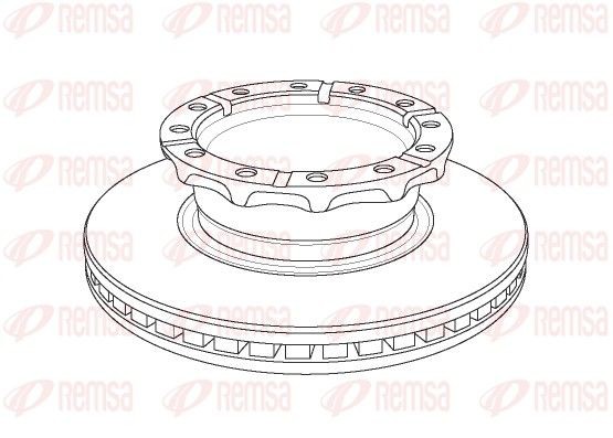 REMSA NCA1158.20 Brake disc Front Axle, Rear Axle, 432x45mm, 12, 12X16, Vented