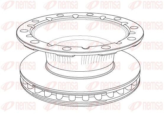 NCA117020 REMSA Front Axle, 377x45mm, 10, Vented Ø: 377mm, Num. of holes: 10, Brake Disc Thickness: 45mm Brake rotor NCA1170.20 buy