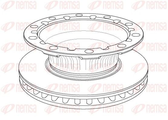 REMSA NCA1171.20 Brake disc Front Axle, 430, 0x45mm, 10x335, Vented