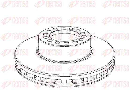 1175.20 REMSA Front Axle, 377x45mm, 14x144, Vented Ø: 377mm, Num. of holes: 14, Brake Disc Thickness: 45mm Brake rotor NCA1175.20 buy