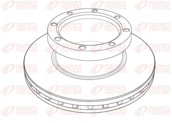 NCA118520 REMSA Front Axle, 377, 0x45mm, 8, 8xM14x196, Vented Ø: 377, 0mm, Num. of holes: 8, Brake Disc Thickness: 45mm Brake rotor NCA1185.20 buy