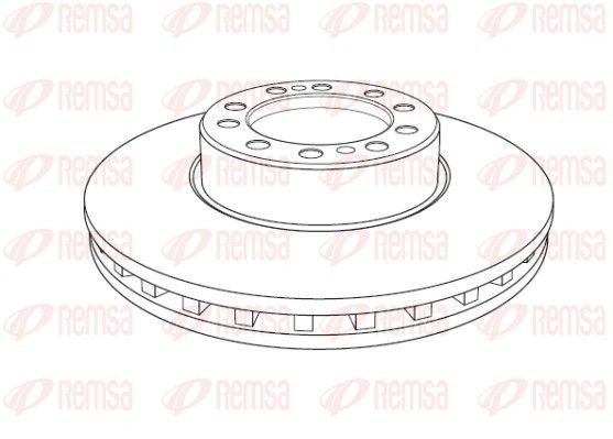 NCA119320 REMSA Front Axle, 434x45mm, 10, 10x17x165, Vented Ø: 434mm, Num. of holes: 10, Brake Disc Thickness: 45mm Brake rotor NCA1193.20 buy