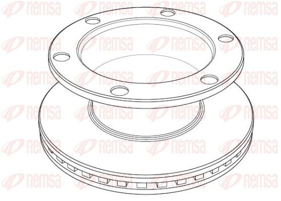 NCA119420 REMSA Front Axle, Rear Axle, 330x34mm, 6, 6x21x245, Vented Ø: 330mm, Num. of holes: 6, Brake Disc Thickness: 34mm Brake rotor NCA1194.20 buy