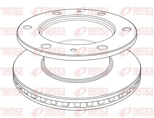 1220.20 REMSA Front Axle, 330x32mm, 6x245, Vented Ø: 330mm, Num. of holes: 6, Brake Disc Thickness: 32mm Brake rotor NCA1220.20 buy