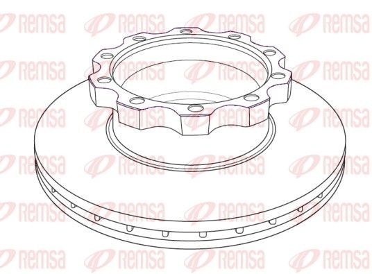 1221.20 REMSA Front Axle, 432, 0x45mm, 10x235, Vented Ø: 432, 0mm, Num. of holes: 10, Brake Disc Thickness: 45mm Brake rotor NCA1221.20 buy
