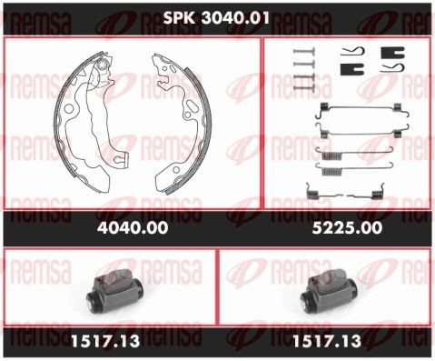 SCA304001 REMSA SPK304001 Brake set, drum brakes Ford Focus mk1 Saloon 1.8 Turbo DI / TDDi 90 hp Diesel 2000 price