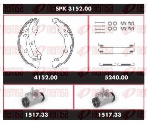 Great value for money - REMSA Brake Set, drum brakes SPK 3152.00