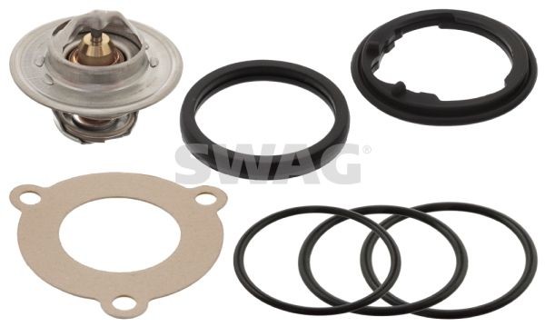 30 93 8708 SWAG Coolant thermostat AUDI Opening Temperature: 87°C, with gaskets/seals