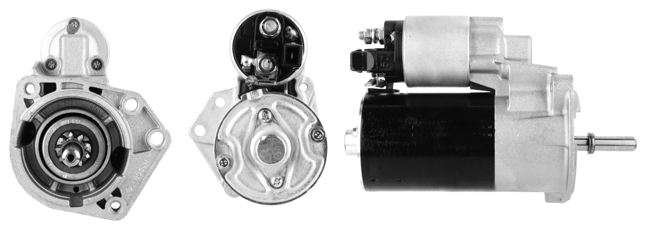ELSTOCK 25-2101 Starter motor 12V, 0,9kW, Number of Teeth: 9, Plug, M8, Ø 82,6 mm