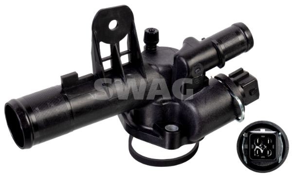 SWAG 60 93 2445 Engine thermostat Opening Temperature: 83°C, with seal, Plastic, with housing