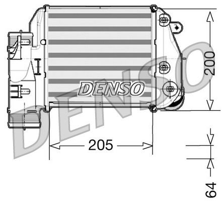 DENSO DIT02025 Intercooler Aluminium, Core Dimensions: 205x200x64