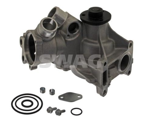 SWAG 10 15 0041 Water pump Cast Aluminium, with attachment material, Metal