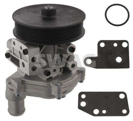 SWAG 50 93 1402 Water pump Cast Aluminium, with gaskets/seals, Metal