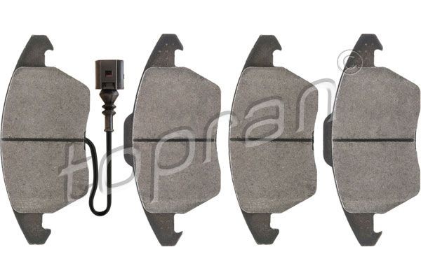 TOPRAN 110 085 Brake pad set Front Axle, incl. wear warning contact, with mounting manual, without accessories
