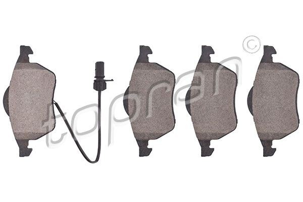 108 804 001 TOPRAN Front Axle, incl. wear warning contact, with mounting manual, with accessories Thickness 1: 20,5mm Brake pads 108 804 buy