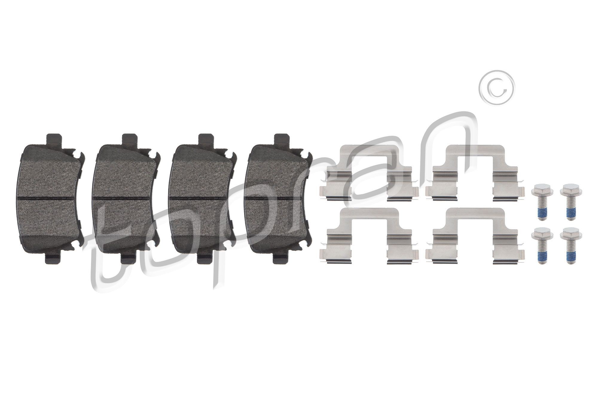 Volkswagen TOURAN Set of brake pads 8208424 TOPRAN 110 738 online buy