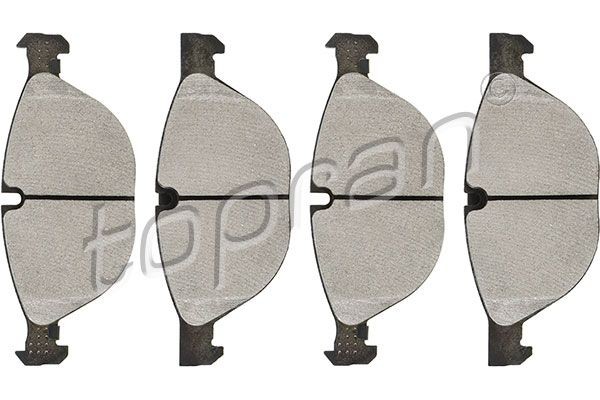 TOPRAN 502 099 Brake pad set Front Axle, prepared for wear indicator, excl. wear warning contact, Change warning contact together with the pads, with mounting manual, without accessories