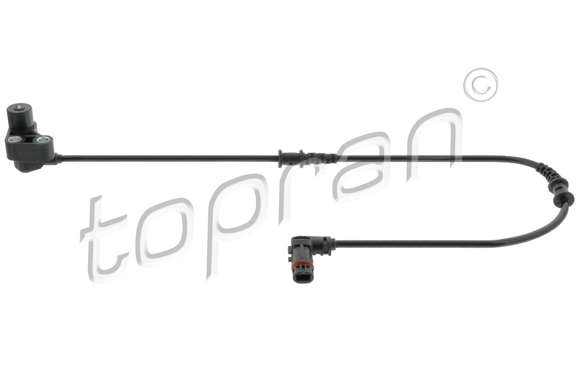 TOPRAN 407 757 ABS sensor Front Axle Right, with cable, for vehicles with ABS, 650mm