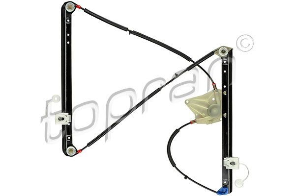 TOPRAN 114 434 Window regulator Right Front, Operating Mode: Electric, without electric motor, for left-hand/right-hand drive vehicles