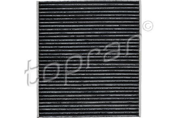 113 575 TOPRAN Pollen filter AUDI Filter Insert, with Odour Absorbent Effect, Activated Carbon Filter, 223 mm x 253 mm x 36 mm
