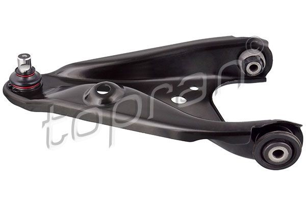 701193 Suspension wishbone arm 701 193 001 TOPRAN with rubber mount, with ball joint, Front Axle Left, Control Arm, Sheet Steel, Black-painted, Cathodic Painting