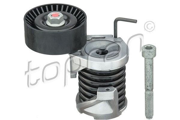 501 858 001 TOPRAN without grooves, with fuse, with screw Belt Tensioner, v-ribbed belt 501 858 buy