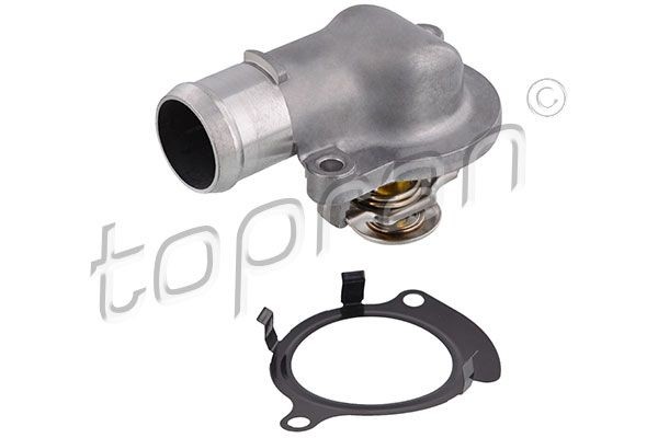 TOPRAN 112 244 Engine thermostat Opening Temperature: 87°C, with seal, with housing, Metal Housing
