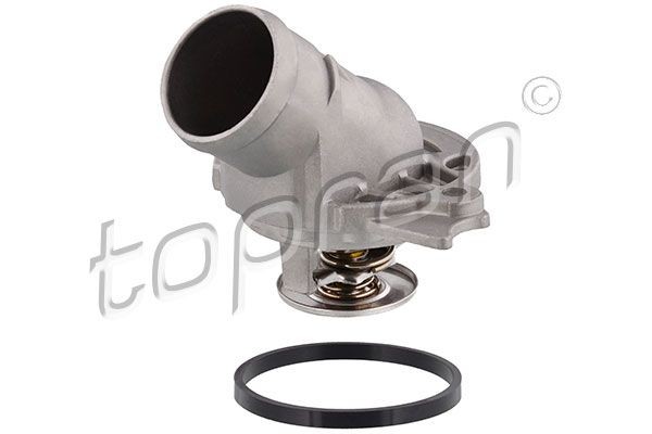 TOPRAN 401 504 Engine thermostat Opening Temperature: 87°C, with seal, with housing, Metal Housing
