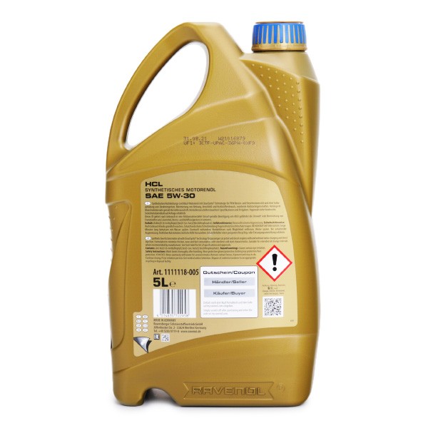 RAVENOL SAE 5W-30 Oil 5W-30, 5l, Synthetic Oil