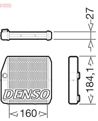 Original DENSO Heat exchanger DRR09076 for OPEL ASTRA