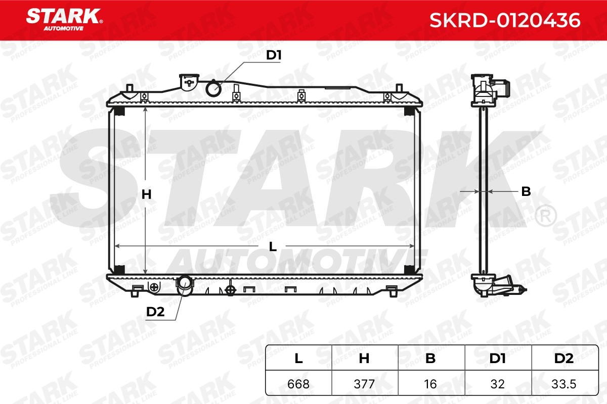 OEM-quality STARK SKRD-0120436 Engine radiator