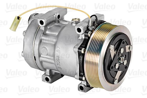 VALEO SD7H15, 24V, PAG 46, R 134a, with PAG compressor oil Belt Pulley Ø: 132mm, Number of grooves: 8 AC compressor 813033 buy