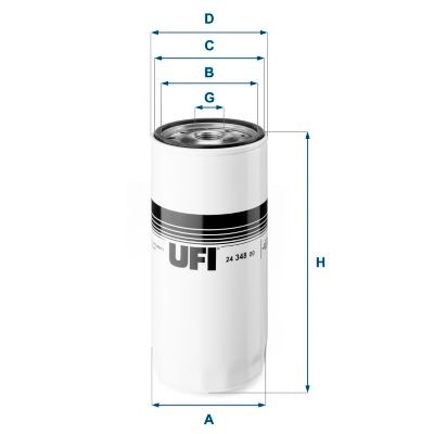 UFI 24.348.00 Fuel filter GC46 9176 AB
