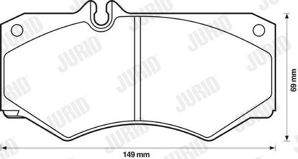 20784 JURID prepared for wear indicator, without accessories Height 1: 74mm, Height: 74mm, Width: 149mm, Thickness: 18mm Brake pads 571272J buy