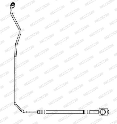 Volkswagen PASSAT Brake flexi hose 8225875 FERODO FHY3066 online buy