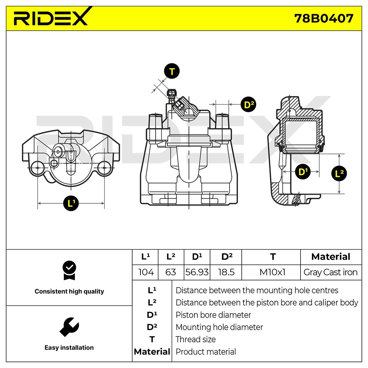 78B0407 Disc brake caliper RIDEX 78B0407 review and test