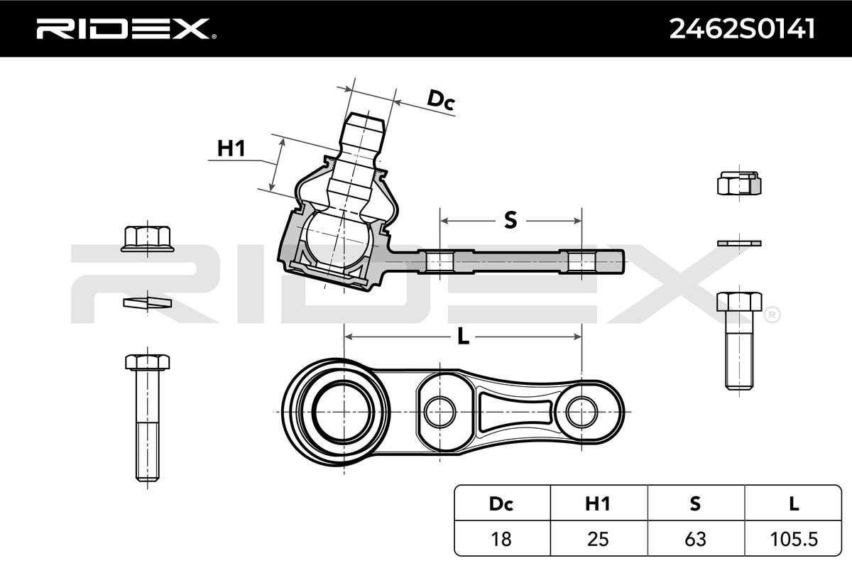 OEM-quality RIDEX 2462S0141 Ball Joint