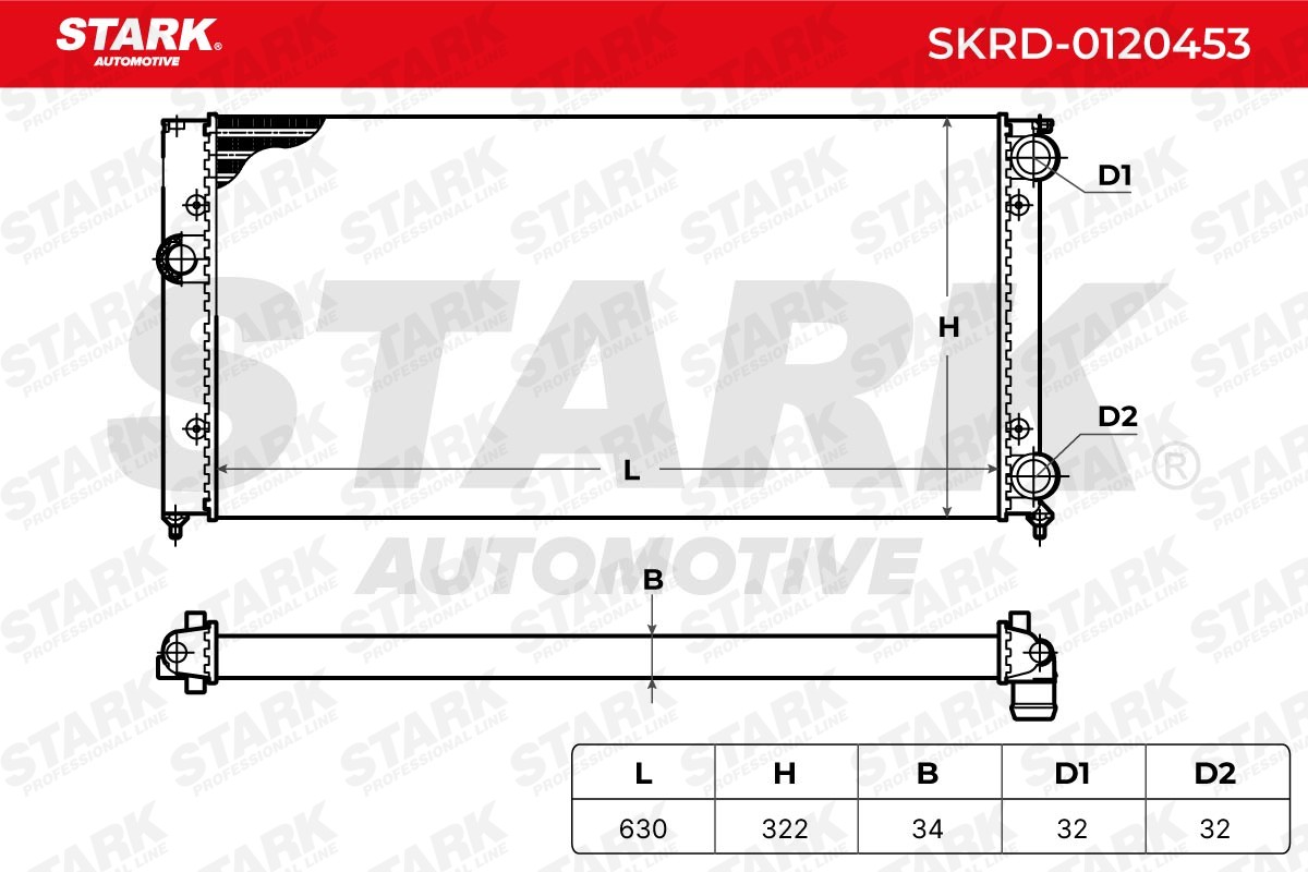SKRD-0120453 Radiator SKRD-0120453 STARK Aluminium
