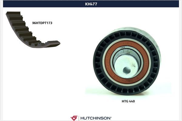 KH477 HUTCHINSON KH477 Timing belt kit 13 0C 174 80R