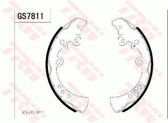Toyota HILUX Pick-up Drum brake pads 8230837 TRW GS7811 online buy