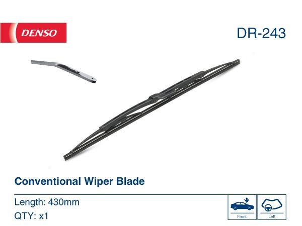 DENSO Standard DR-243 Wiper blade 430 mm, Standard, 17 Inch