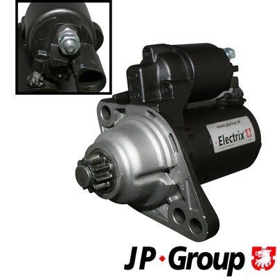 JP GROUP 1190306100 Starter motor 12V, 0,9kW, Number of Teeth: 10