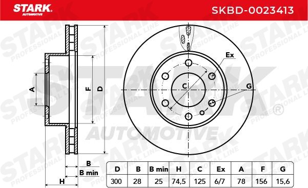 OEM-quality STARK SKBD-0023413 Brake rotor