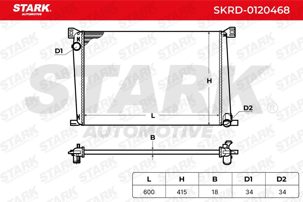 SKRD-0120468 Radiator SKRD-0120468 STARK Aluminium
