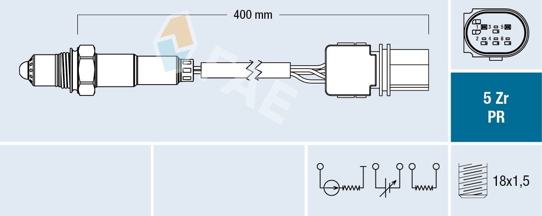 Sonda Lambda FAE 75061 - Sistema de escape repuestos para Mercedes pedir