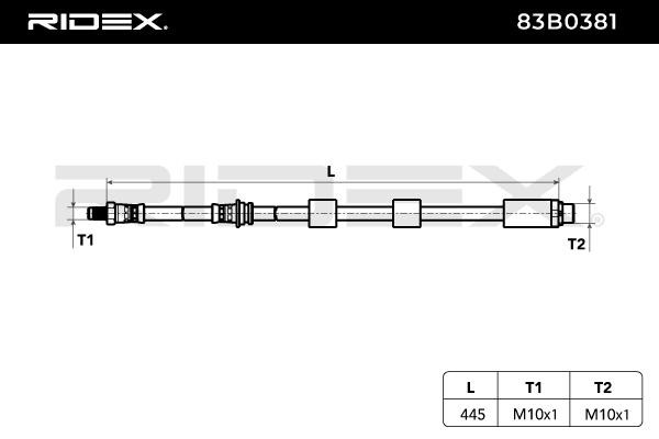 83B0381 Brake flexi hose RIDEX 83B0381 review and test