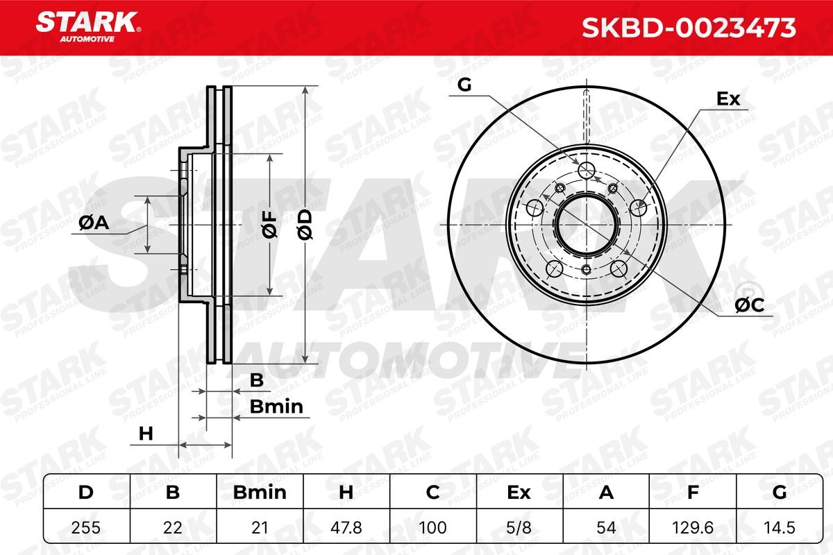 OEM-quality STARK SKBD-0023473 Brake rotor